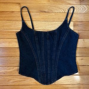Denim Corset Pacsun